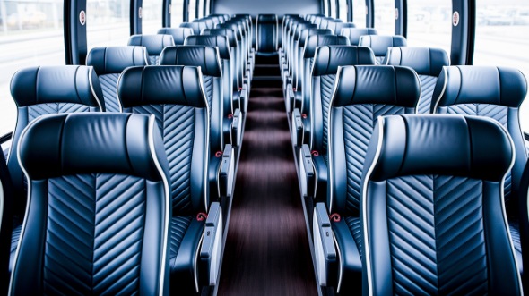 54 passenger charter bus inside