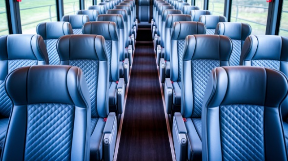 ann arbor 50 passenger charter bus interior