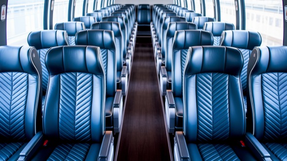 ann arbor 56 passenger charter bus inside
