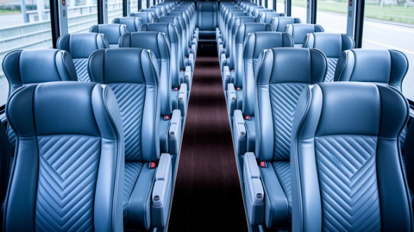 ann arbor 56 passenger charter bus interior