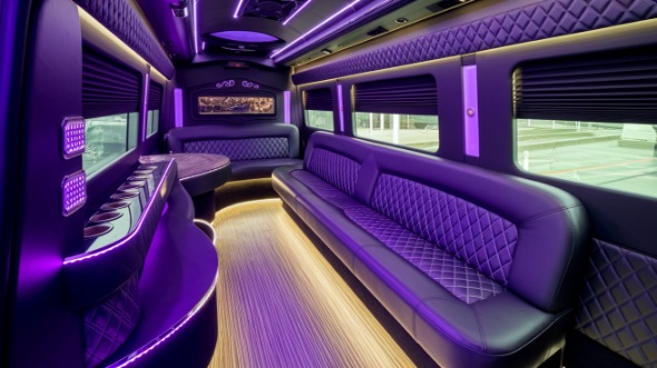 ann arbor party bus rental interior