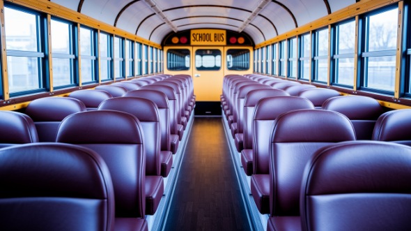 ann arbor school bus rental interior