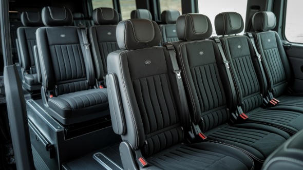 sprinter van with driver inside